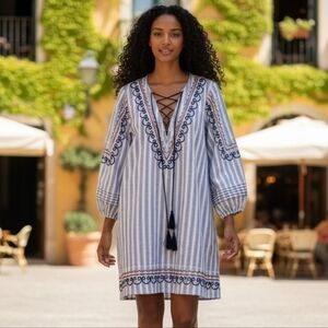 Sz Medium NWT English Cotton Factory A-Line Embroidered Dress